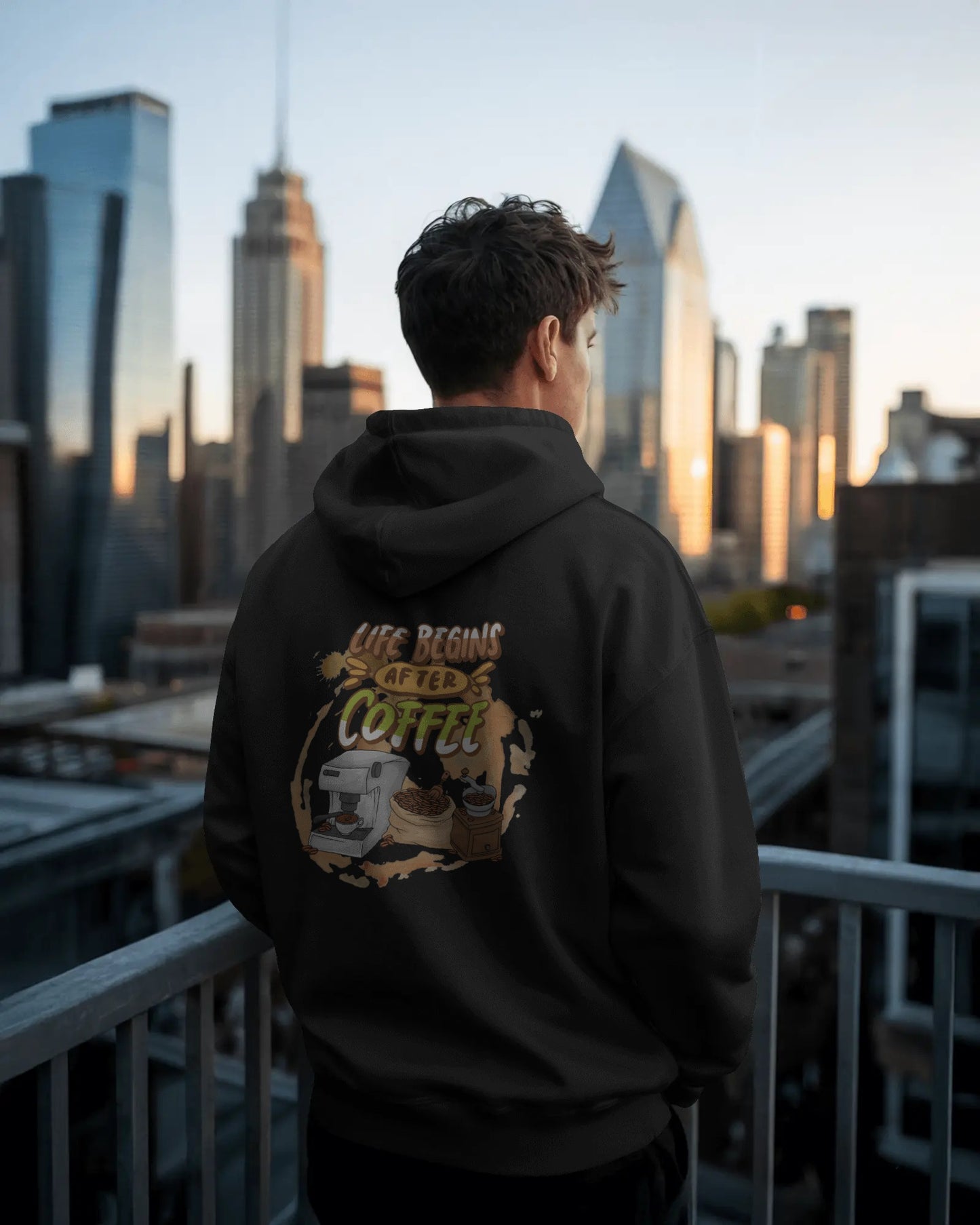 Osirius Powered by Coffee Hoodie – 100% Egyptian Cotton | Premium Streetwear