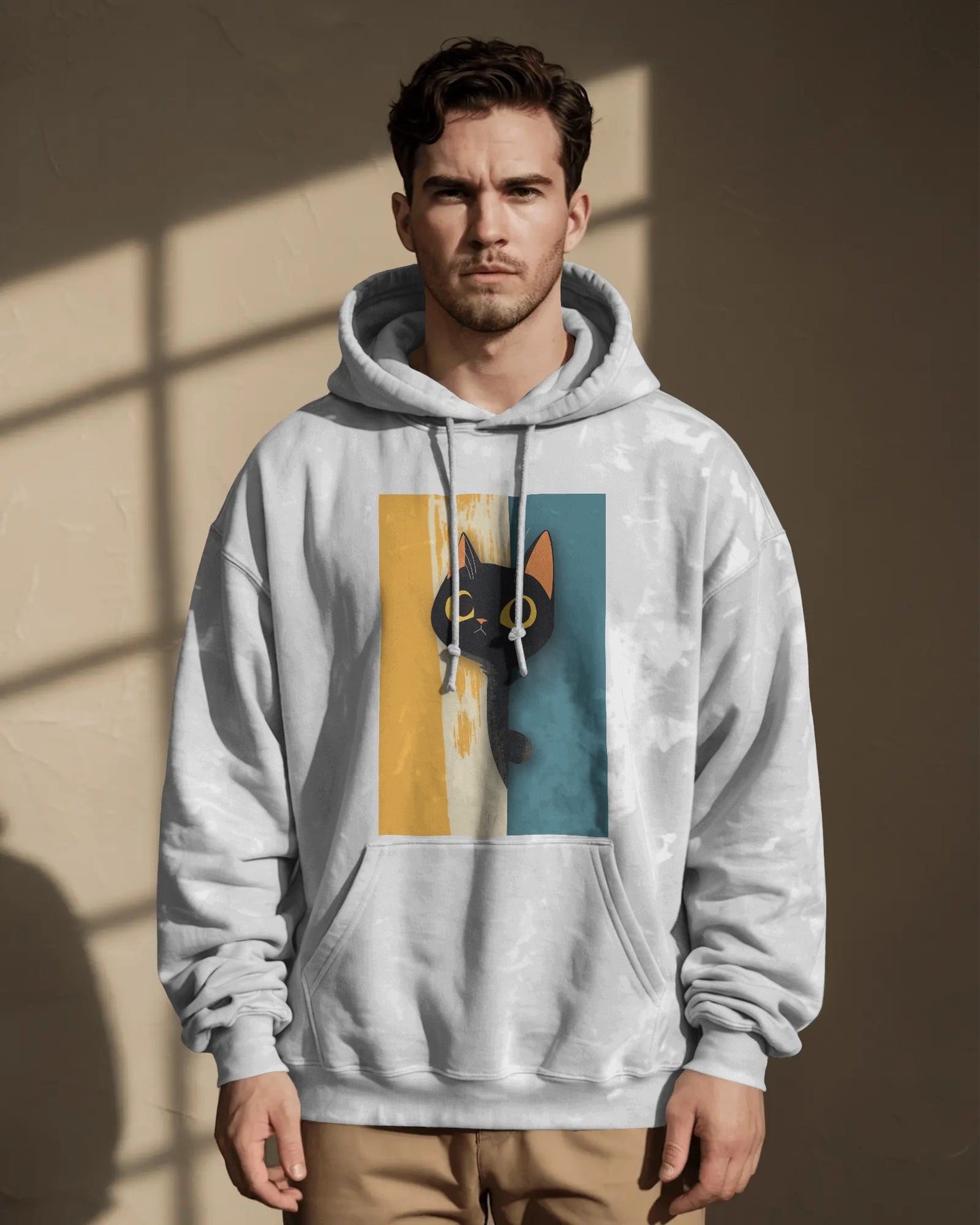 Osirius Midnight 'Curiosity Hoodie' – Black Cat Graphic