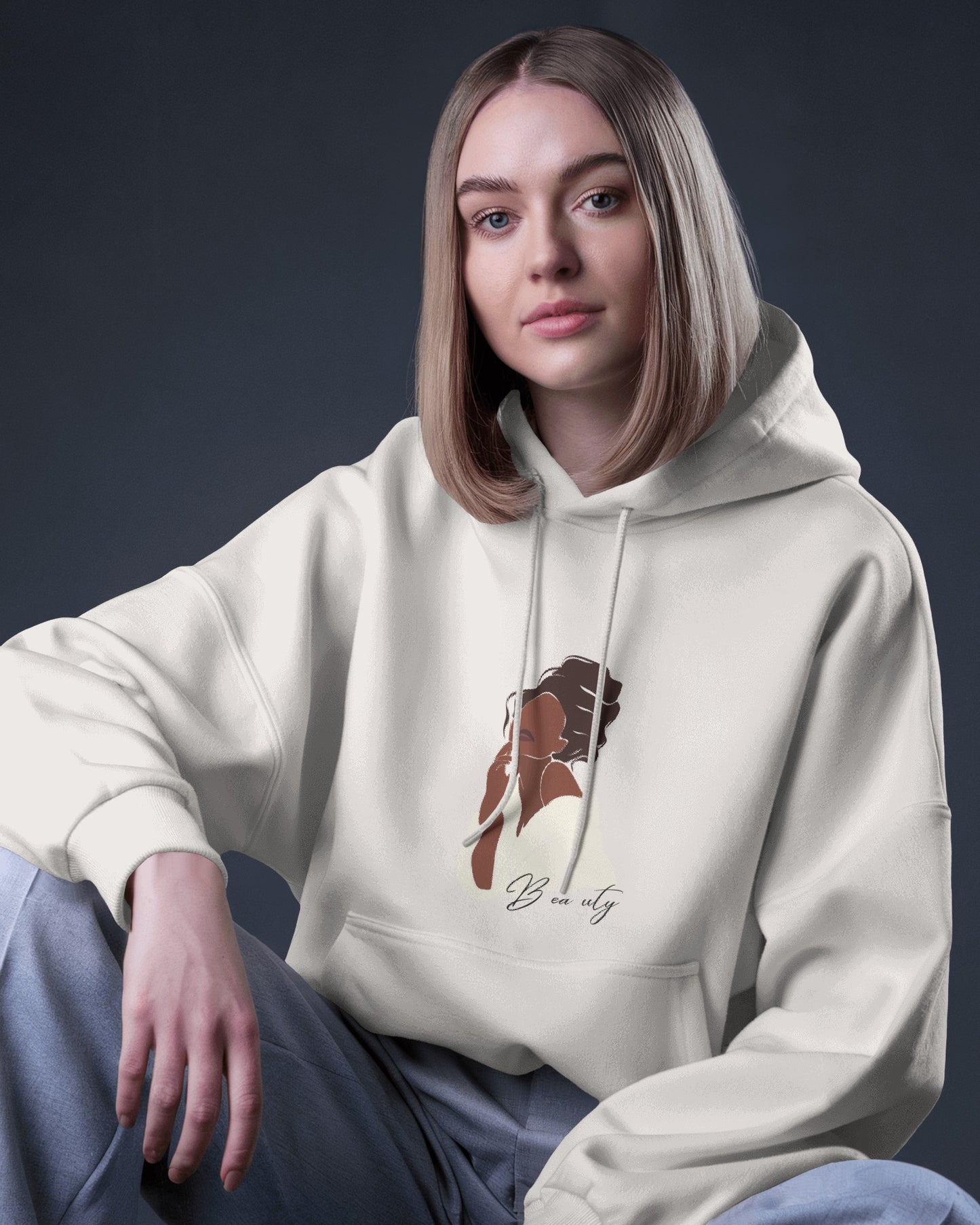 Lunar Grace Hoodie – 100% Egyptian Cotton | Elegant Minimal Streetwear