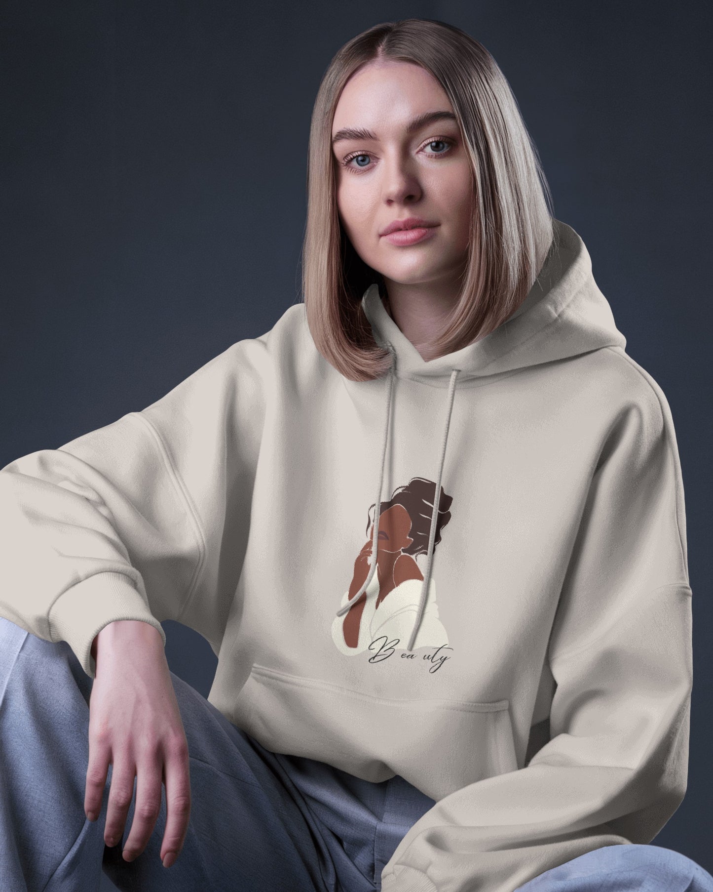 Lunar Grace Hoodie – 100% Egyptian Cotton | Elegant Minimal Streetwear