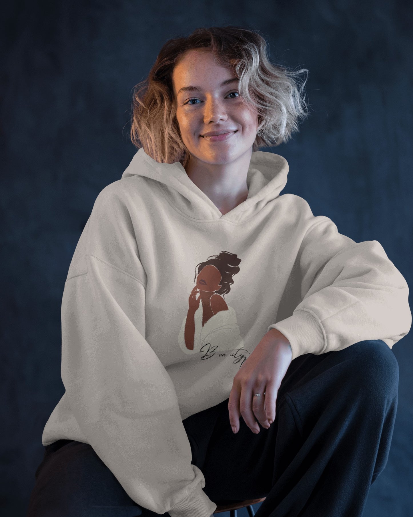 Lunar Grace Hoodie – 100% Egyptian Cotton | Elegant Minimal Streetwear