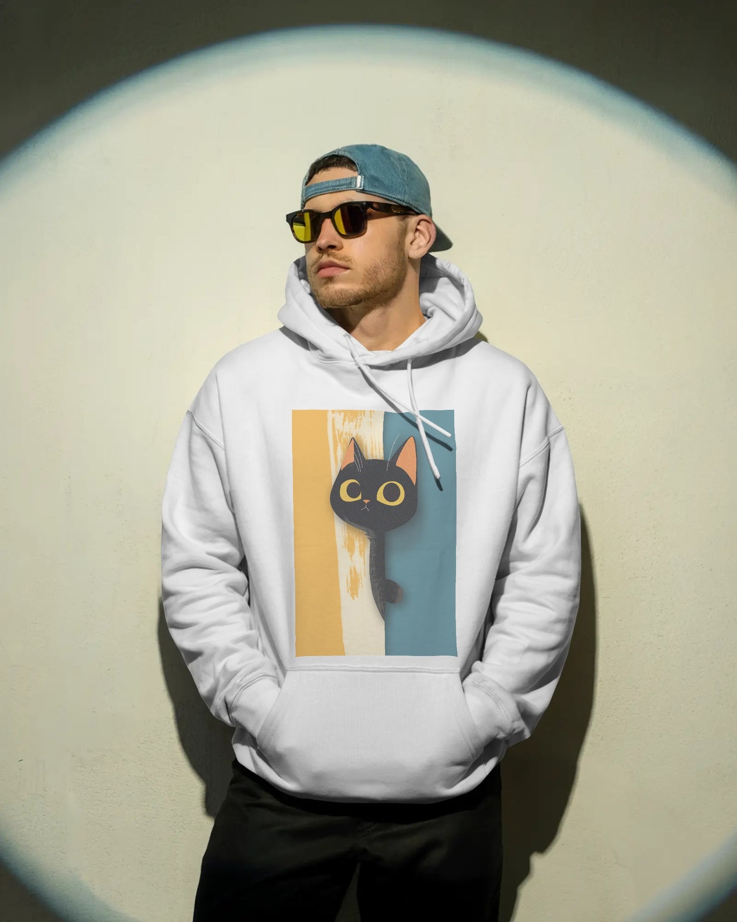 Osirius Midnight 'Curiosity Hoodie' – Black Cat Graphic